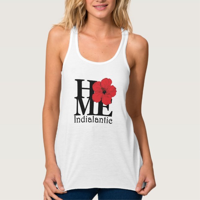 ZUHAUSE Indialantischer Roter Hibiskus (Vordergrun Tank Top (Vorderseite)