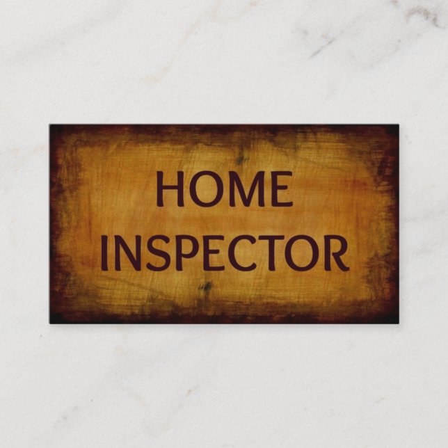 Zuhause Inspector Business Card Visitenkarte (Vorderseite)