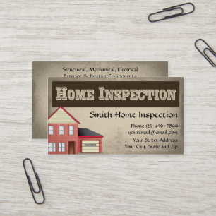 Zuhause Inspector Business Card Visitenkarte