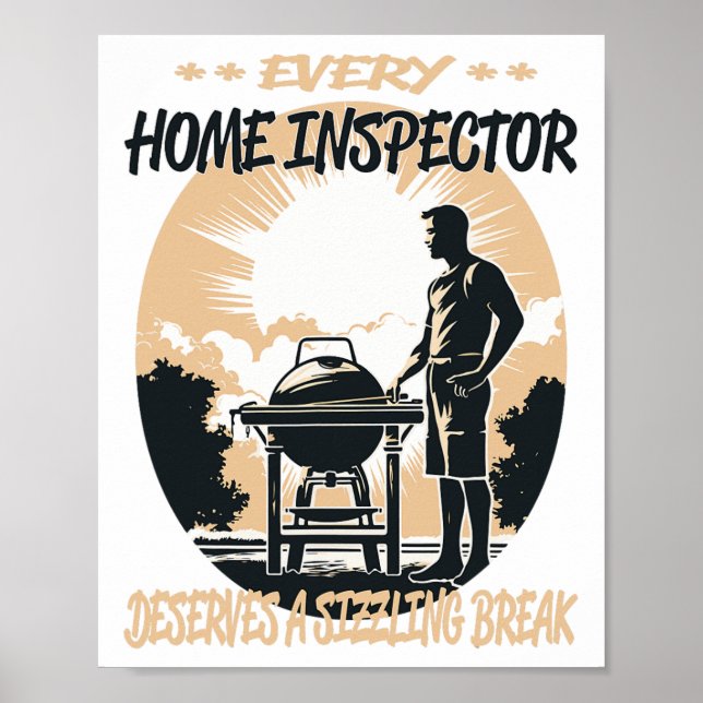 Zuhause Inspector Funny Grillen Koch oder Grill Sp Poster (Vorne)