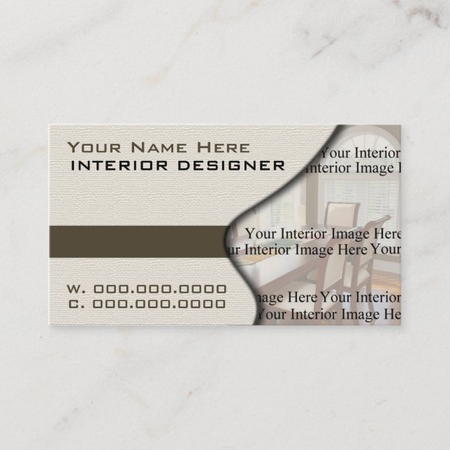 Zuhause Interior Designer Business Cards Visitenkarte (Vorderseite)