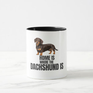 Zuhause ist da, wo Schokolade und ein brauner Dach Tasse
