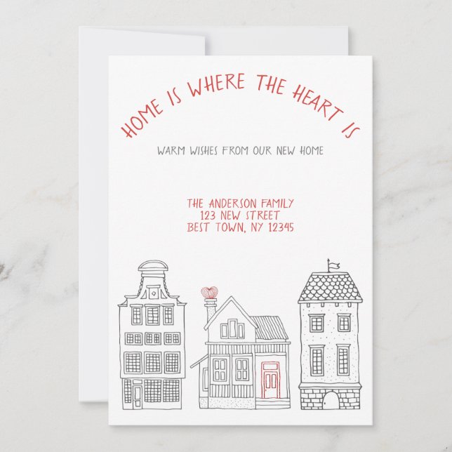 Zuhause ist das Herz, wo wir uns bewegt haben Ankündigung (Vorderseite)