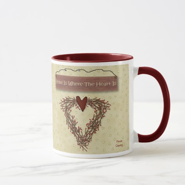 Zuhause ist das Herzstück Tasse (Rechts)