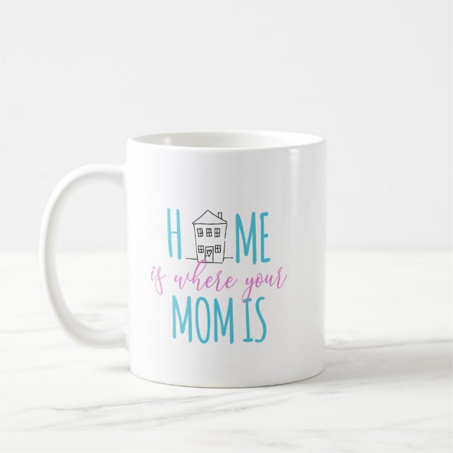 Zuhause ist der Ort, an dem Ihre Mama ist Kaffeetasse (Links)