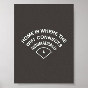 Zuhause ist der Ort, an dem WiFi sich automatisch Poster