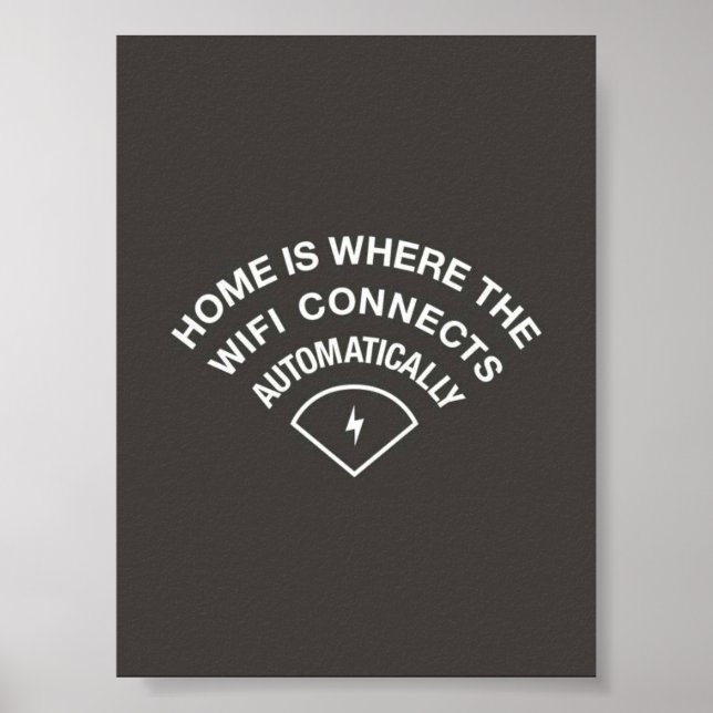Zuhause ist der Ort, an dem WiFi sich automatisch  Poster (Vorne)