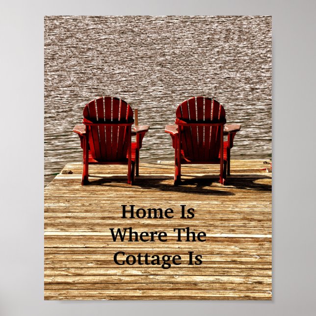 Zuhause ist dort, wo die Hütte ist Poster (Vorne)