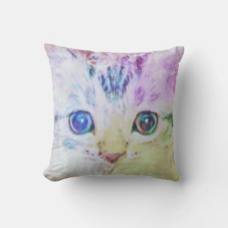 Zuhause ist dort, wo die Katze das Kissen des Wurf