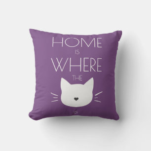 Zuhause ist dort, wo die Katze ist Katzenkopf-Must Kissen