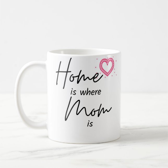 Zuhause ist dort, wo Ihre Mama ist Kaffeetasse (Links)