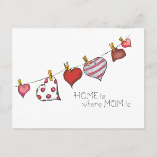 Zuhause ist dort, wo Mama ist - Design für Mama Postkarte