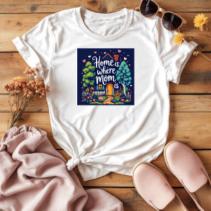 Zuhause ist dort, wo Mama ist Gemütliche familiä T-Shirt