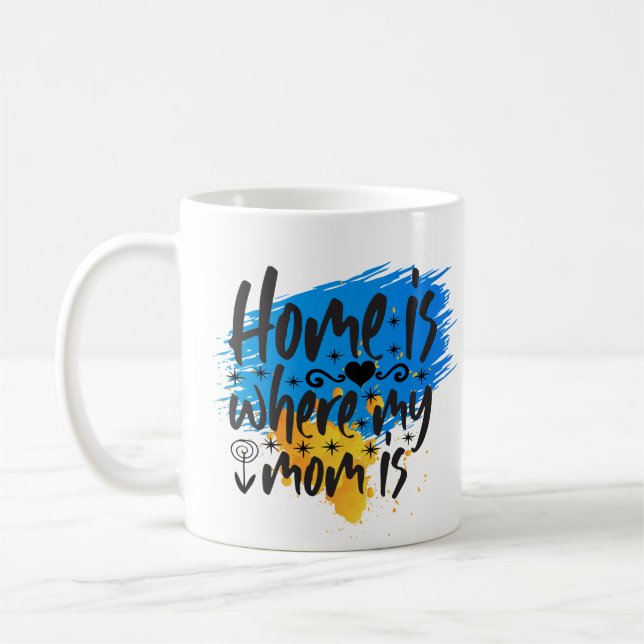Zuhause ist dort, wo Mama ist Kaffeetasse (Links)