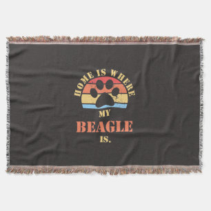Zuhause ist dort, wo mein Beagle Hund ist Decke
