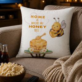 Zuhause ist dort, wo mein Honey-Bee-Kissen ist Kissen