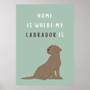 Zuhause ist dort, wo mein Labrador Poster ist