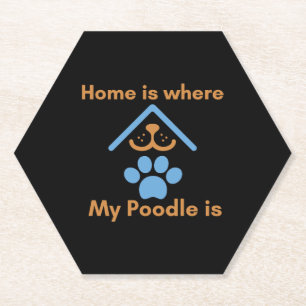 Zuhause ist dort, wo mein Poodle ist Untersetzer