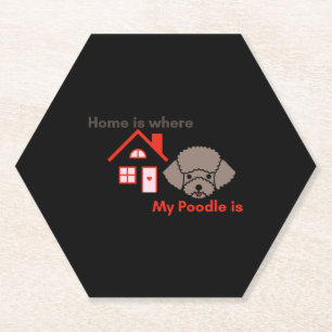 Zuhause ist dort, wo mein Poodle ist Untersetzer