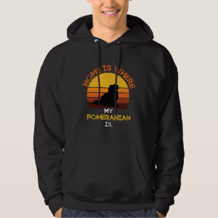 Zuhause ist dort, wo mein Spitz witzige Hundebesch Hoodie