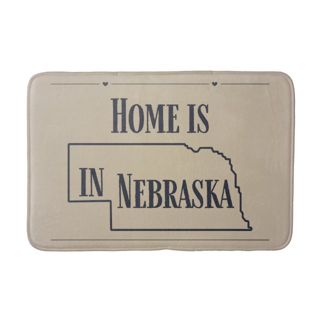 Zuhause ist in Nebraska Badematte (Vorderseite)