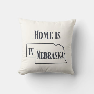 Zuhause ist in Nebraska Kissen