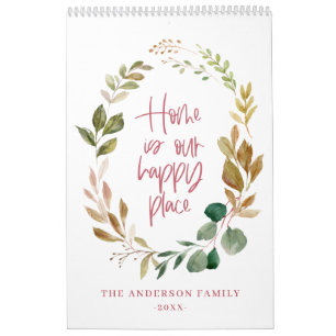 Zuhause ist unser Foto in Aquarellfarbe Kalender