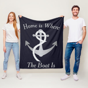 Zuhause ist, wo das Boot Seedecke ist Fleecedecke