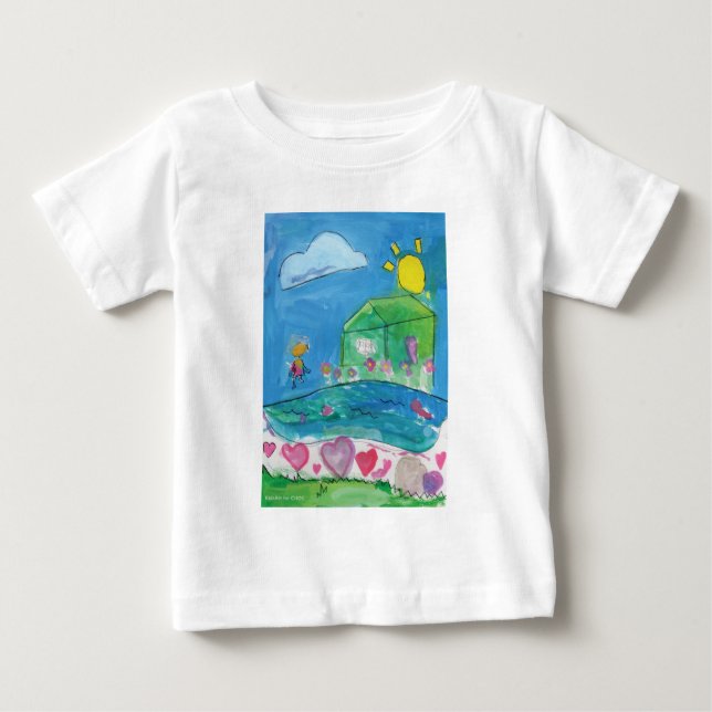 Zuhause ist, wo das Herz ist - KidsArt für CHOC Baby T-shirt (Vorderseite)