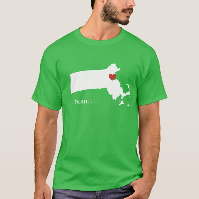 Zuhause ist, wo das Herz ist - Massachusetts T-Shirt (Vorderseite)