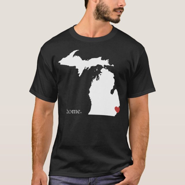 Zuhause ist, wo das Herz ist - Michigan T-Shirt (Vorderseite)