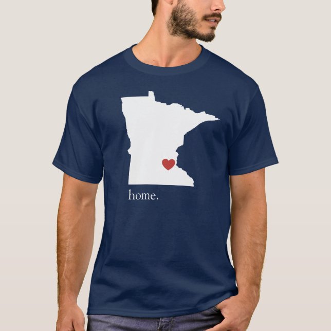Zuhause ist, wo das Herz ist - Minnesota T-Shirt (Vorderseite)
