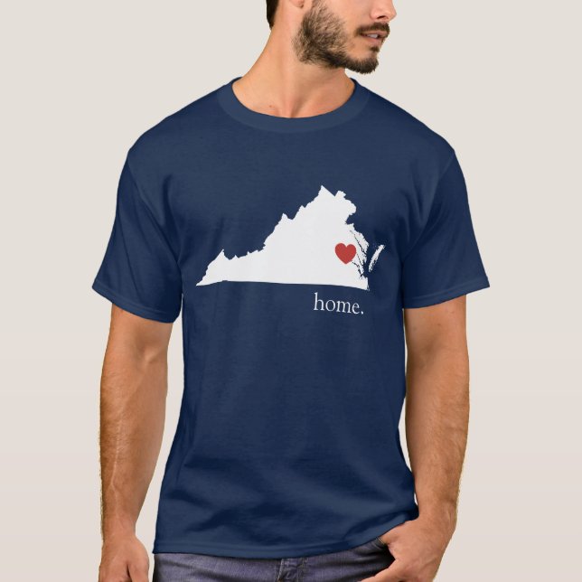 Zuhause ist, wo das Herz ist - Virginia T-Shirt (Vorderseite)