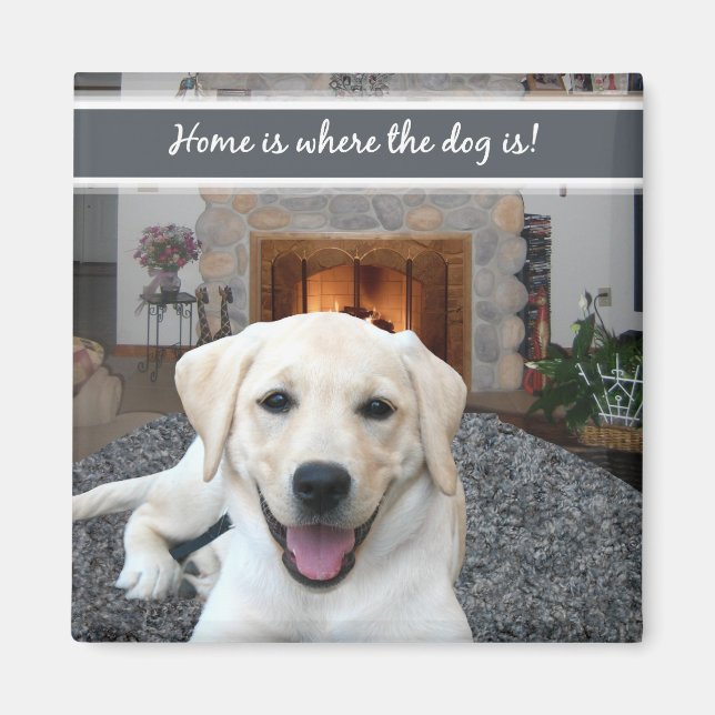 Zuhause ist, wo der Hund ist Magnet (Vorne)