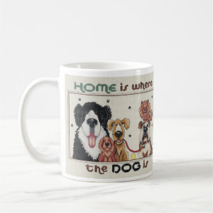 Zuhause ist, wo der Hund Tasse ist