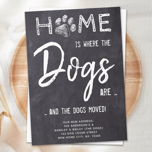 Zuhause ist, wo die Hunde sind Personalisiert Hund Ankündigung (Von Creator hochgeladen)