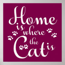 Zuhause ist, wo die Katze kleine Paws ist