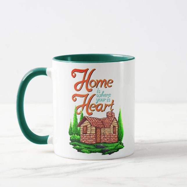 Zuhause ist, wo Ihr Herz ist Tasse (Links)