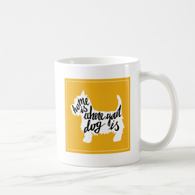 Zuhause ist, wo Ihr Hund ist Kaffeetasse (Rechts)