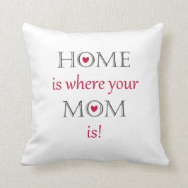 Zuhause ist, wo Ihre Mama Throw-Kissen ist Kissen