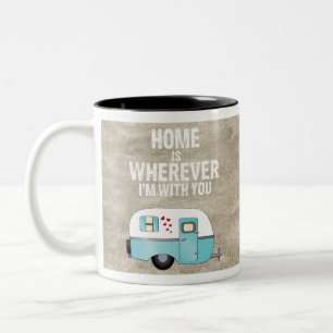 Zuhause ist, wo immer ich bei dir bin zweifarbige tasse