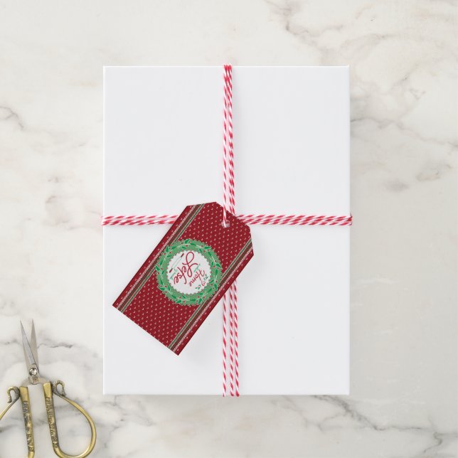 Zuhause ist, wo Lefse gemacht wird! Geschenkanhänger (Mit Garn)