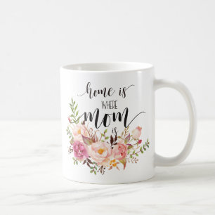 "Zuhause ist, wo Mama ist" Mutterschenk Kaffeetasse