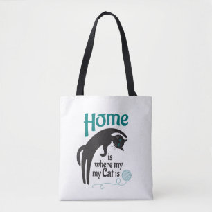 Zuhause ist, wo meine Katze ist Tasche