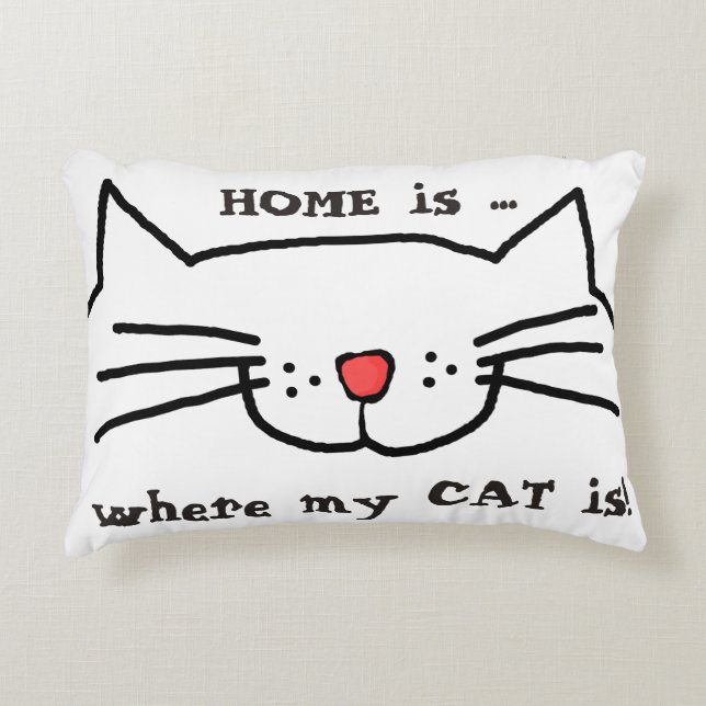 Zuhause ist, wo meine Katze Kissen ist (Vorderseite)