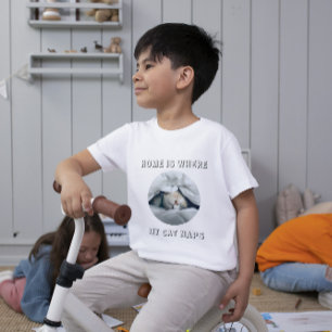 Zuhause ist, wo meine Katze Nickerchen Haustier Fo T-Shirt