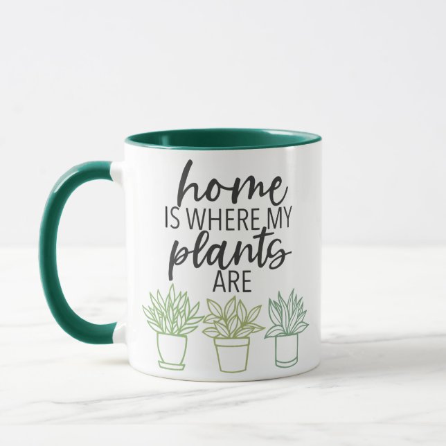 ZUHAUSE IST, WO MEINE PFLANZE SIND TASSE (Links)