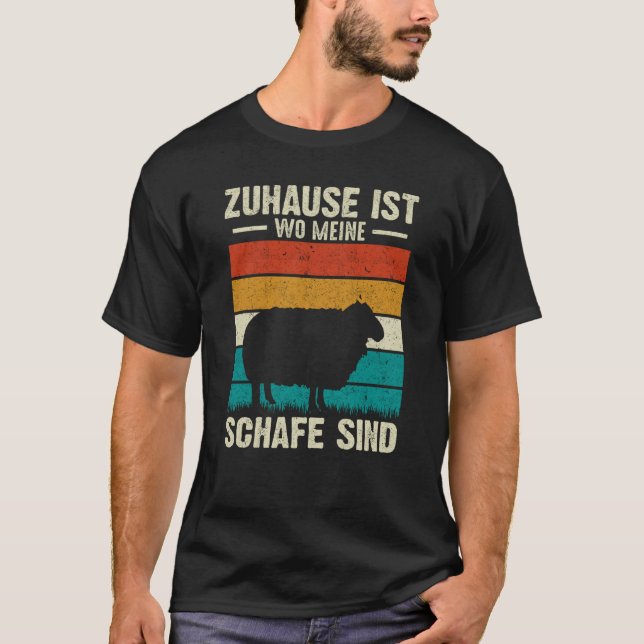 Zuhause ist Wo Meine Schafe Sind T-Shirt (Vorderseite)