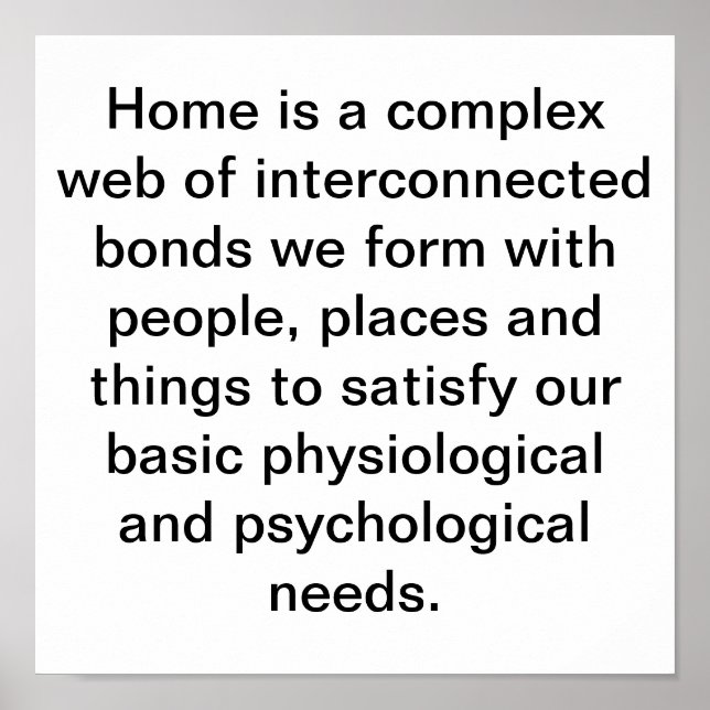 ZUHAUSE IST WO... POSTER (Vorne)