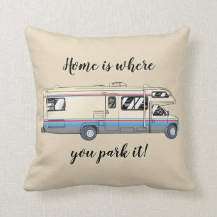 Zuhause ist, wo Sie es Motorhome Kissen parken